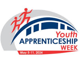 National Youth Apprenticeship Week logo two stick figures walking